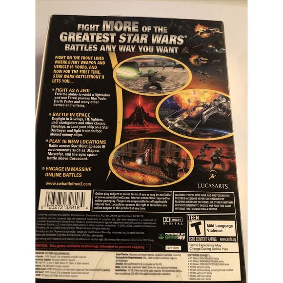 Star Wars: Battlefront II 2 (PC CD-ROM, 2005) 1-4 Plus Empire At War (2) - Picture 5 of 5